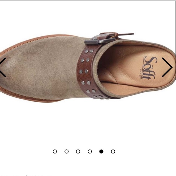 ✨Sofft Adena Slip On Backless Bootie Block Heel Mules Clogs Taupe Suede Sz 8.5 M - Picture 3 of 12